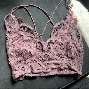 Free People One Pink Lace Bralette